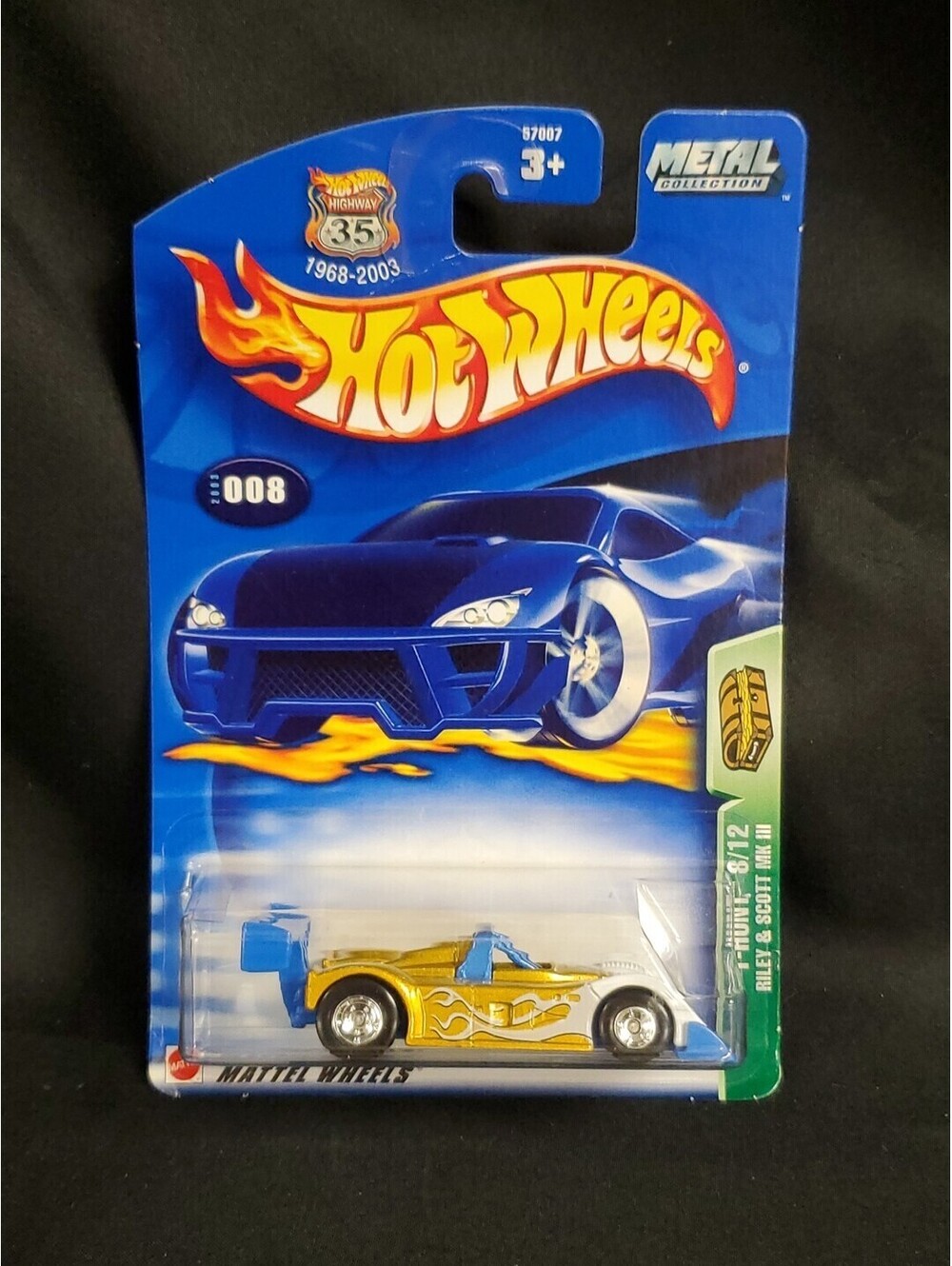 Hot Wheels 2003 Treasure Hunt Riley & Scott MK III Real Riders #8/12 LE MOC #008